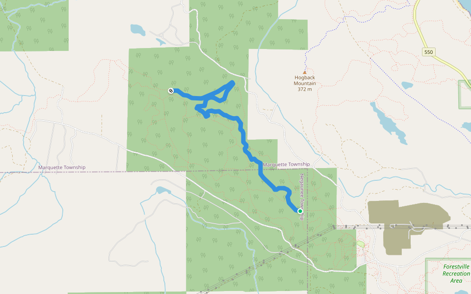 Bagwaji walking route map in Negaunee