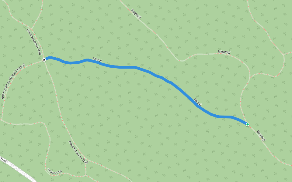Migizi walking route map in Negaunee