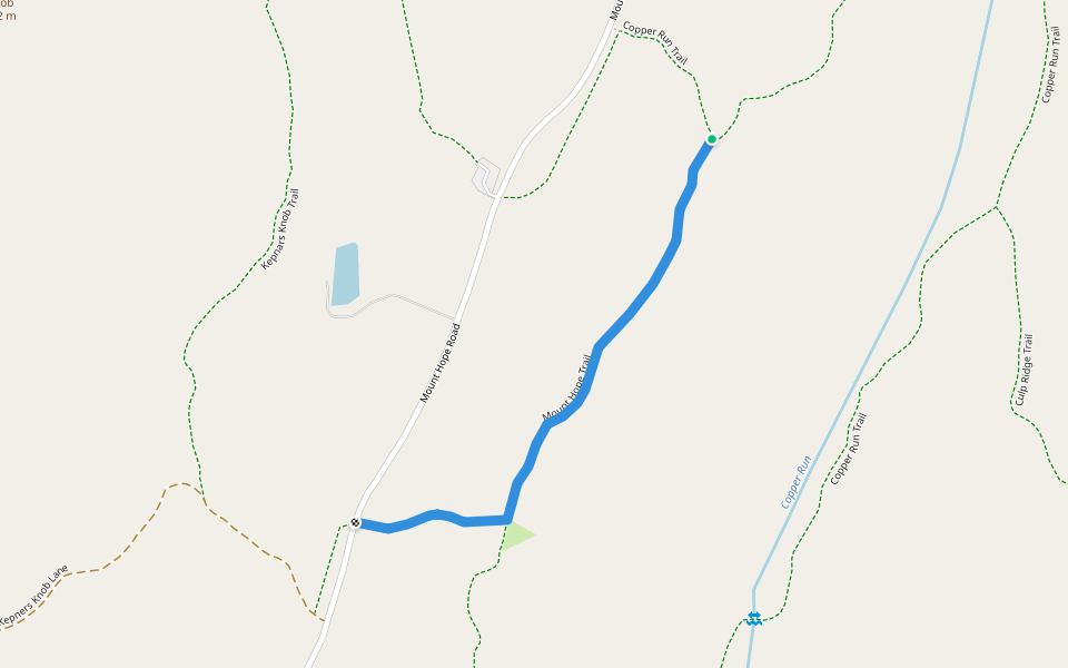 Mount Hope Trail walking route map in Fairfield