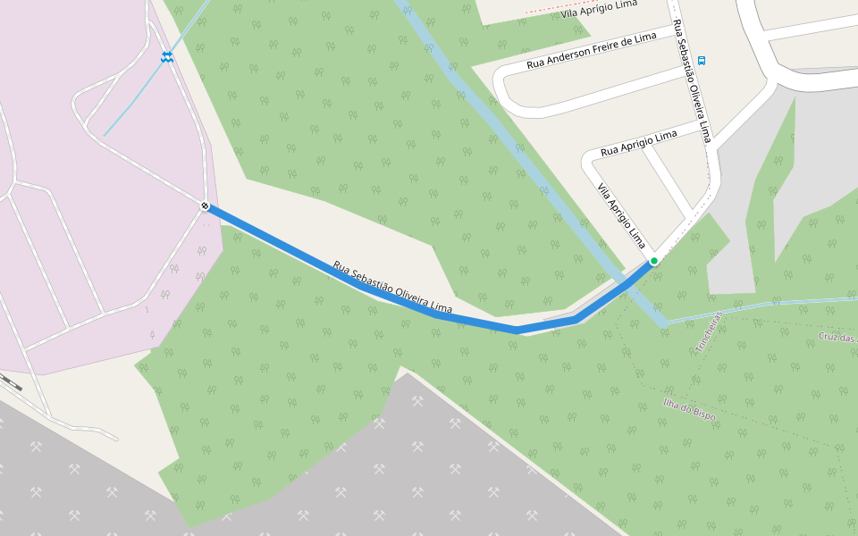 Rua Sebastião Oliveira Lima walking route map in João Pessoa