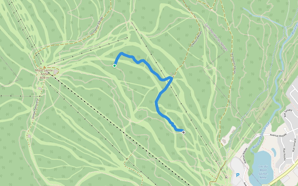 K La Chômeuse walking route map in Beaupré