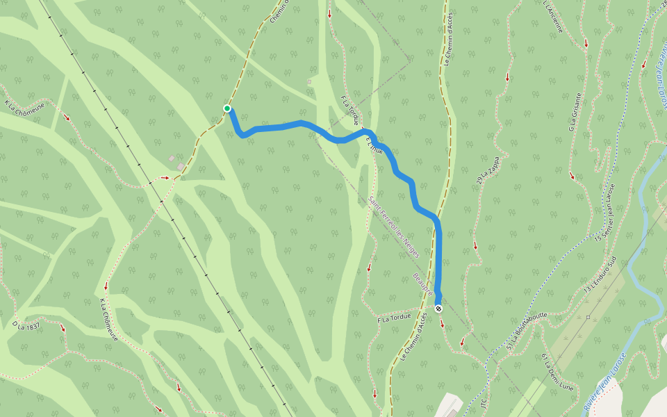 E L'Inuk walking route map in Beaupré