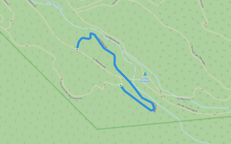 La Rebelle walking route map in Saint-Philémon