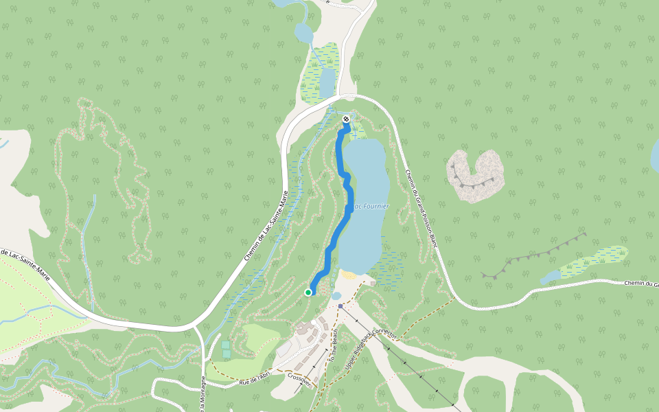 Holliwood Boulevard walking route map in Lac-Sainte-Marie