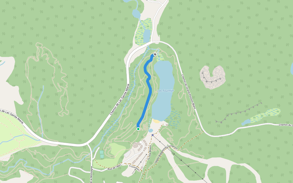 Hotel California Trail walking route map in Lac-Sainte-Marie