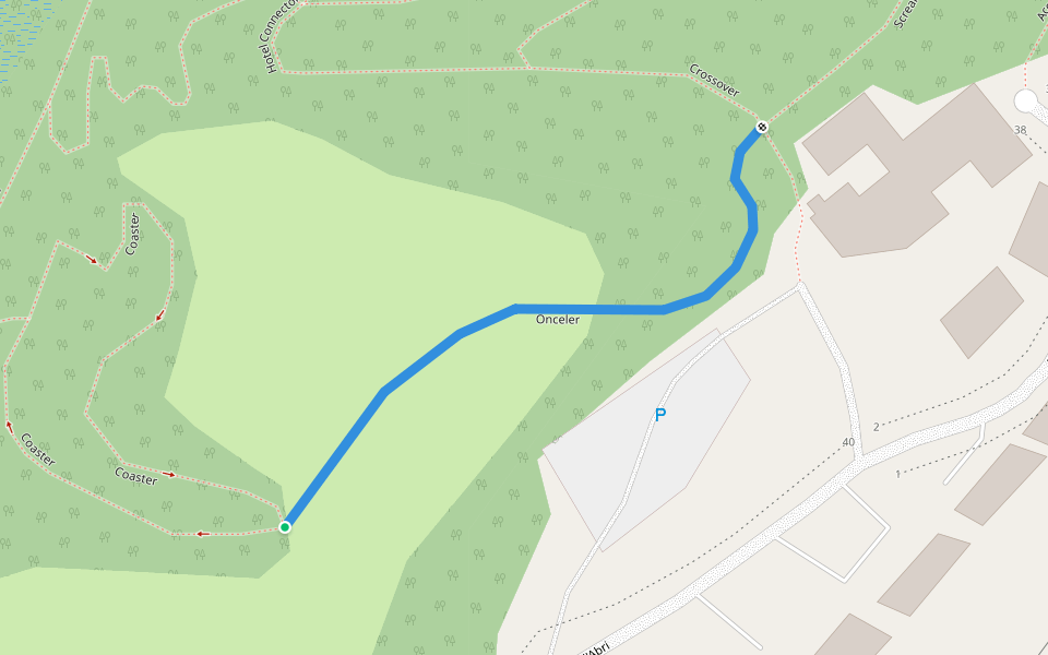 Onceler walking route map in Lac-Sainte-Marie