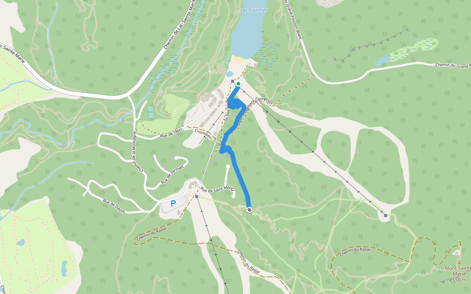 Cookie's Climb walking route map in Lac-Sainte-Marie
