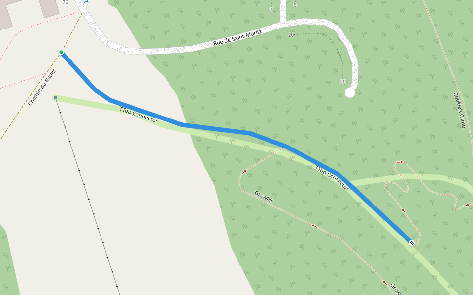 TTop Connector walking route map in Lac-Sainte-Marie