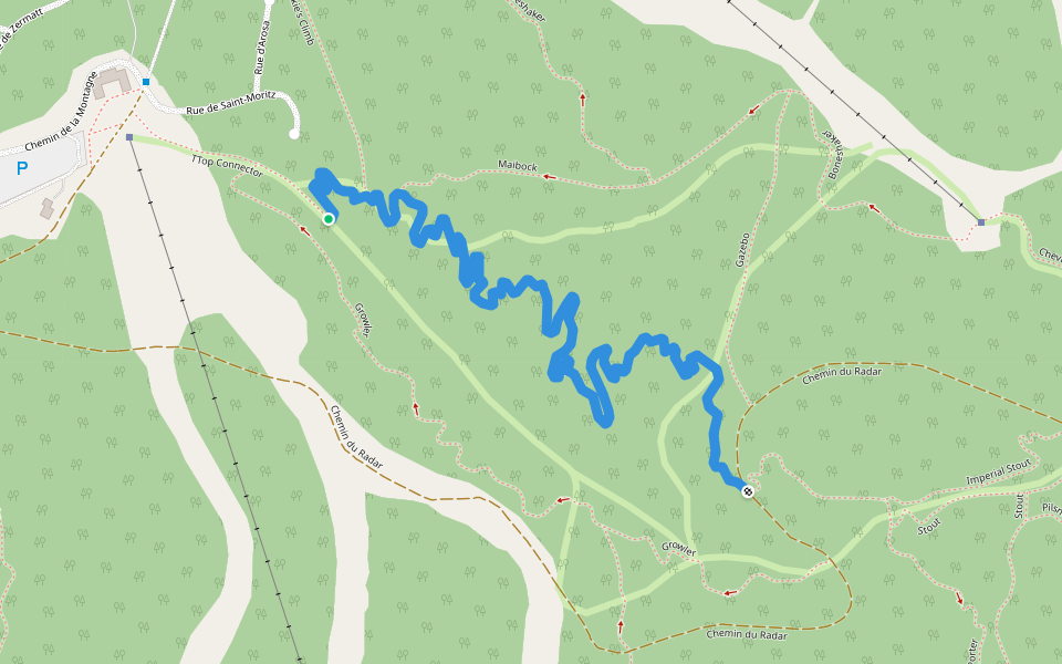 Taylor's Tower of Power walking route map in Lac-Sainte-Marie