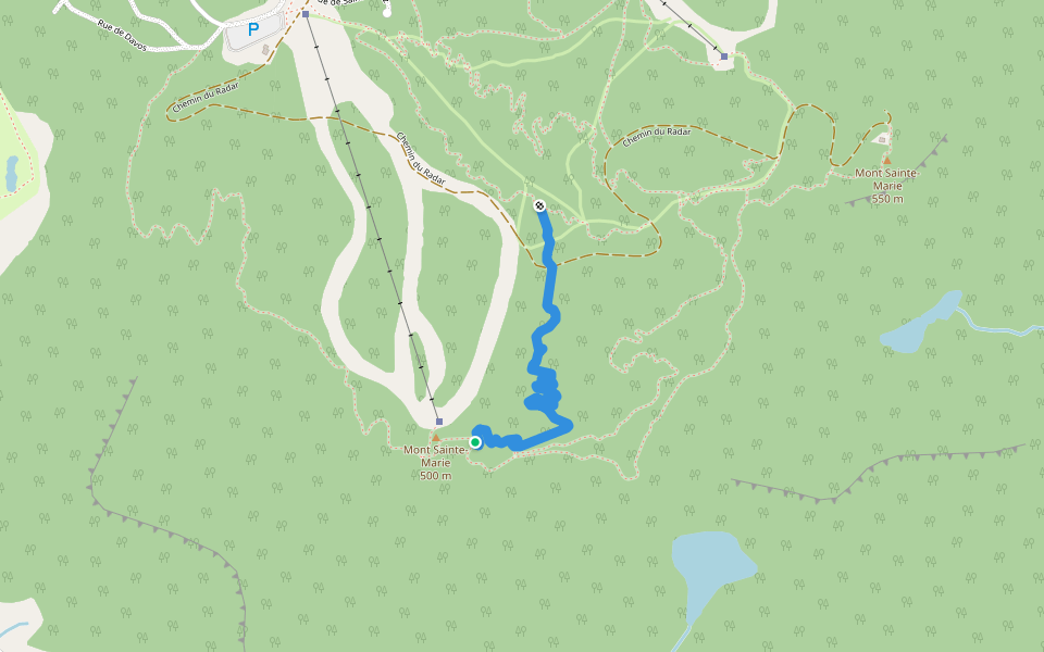 Lug-Tread walking route map in Lac-Sainte-Marie
