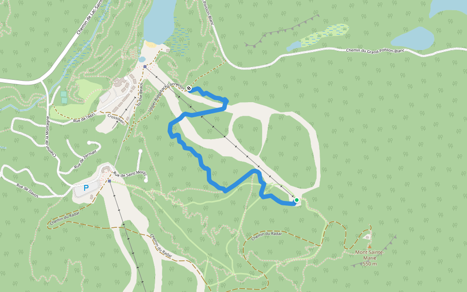 Boneshaker walking route map in Lac-Sainte-Marie