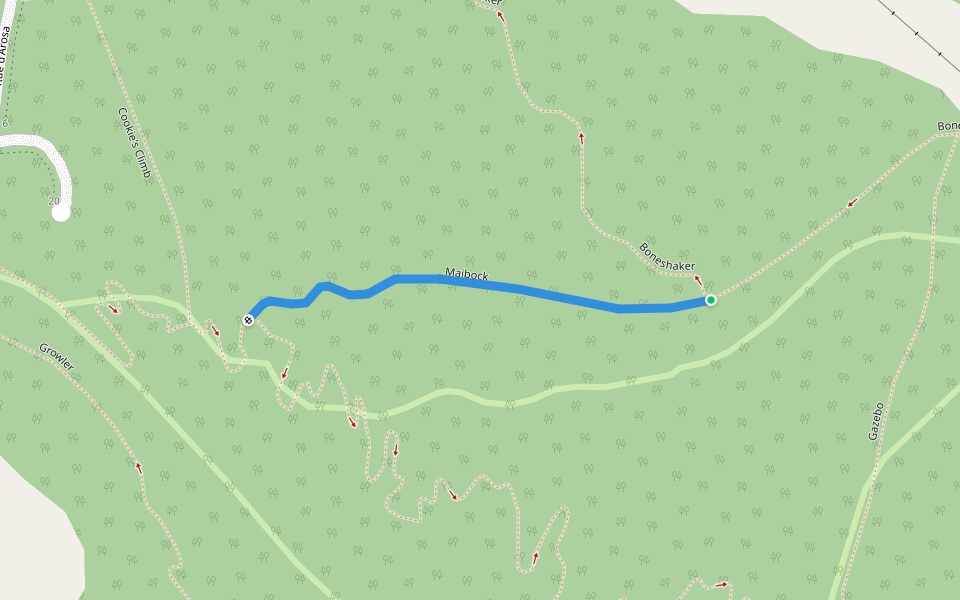 Maibock walking route map in Lac-Sainte-Marie