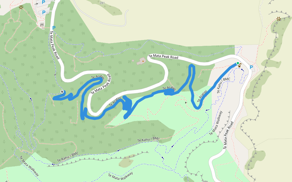 Te Aratipi walking route map in Havelock North