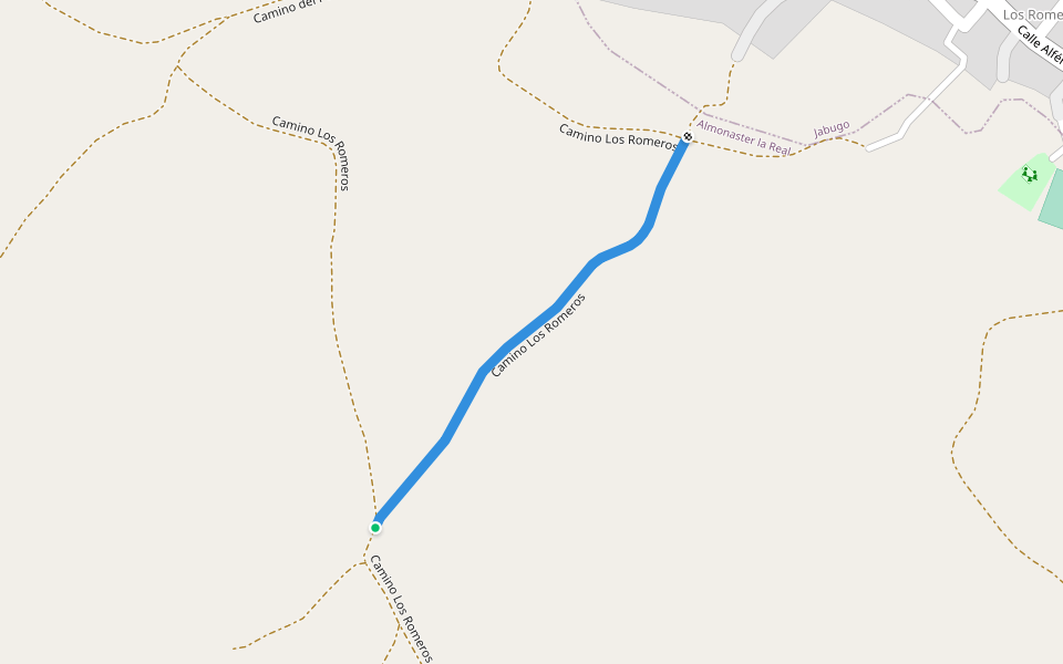 Sendero walking route map in Los Romeros