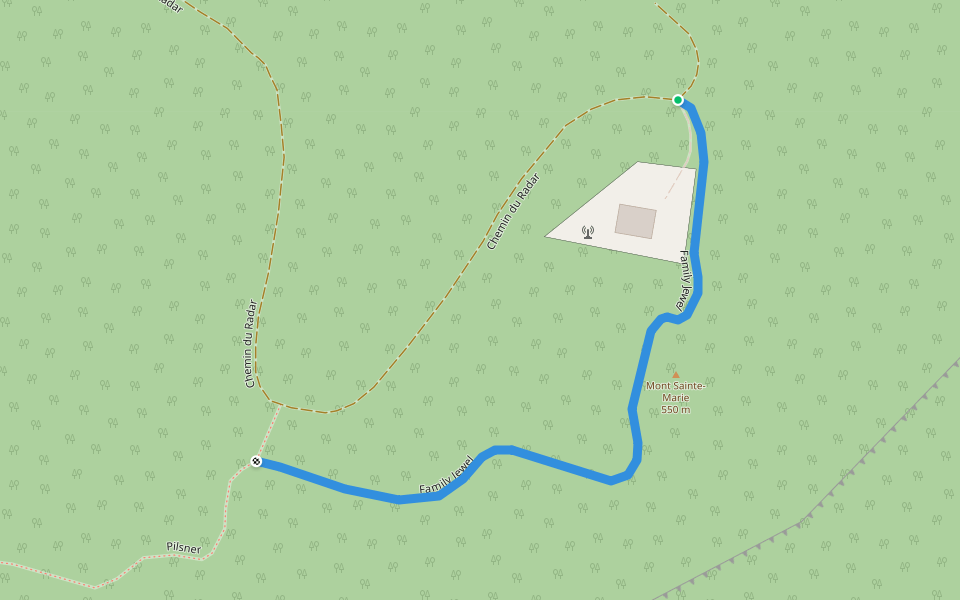 Family Jewel walking route map in Lac-Sainte-Marie