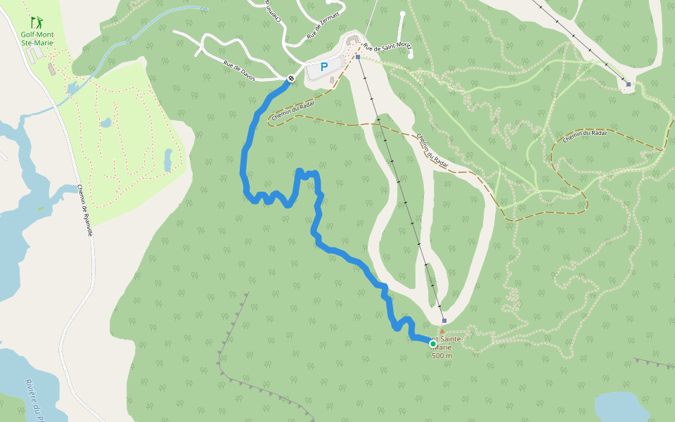 Lager walking route map in Lac-Sainte-Marie