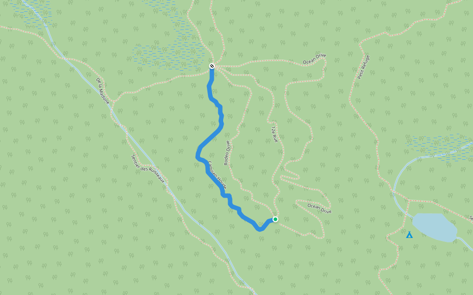 Camilien-Houde walking route map in Ferme-Neuve