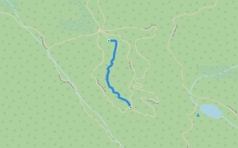 Rodeo Drive walking route map in Ferme-Neuve