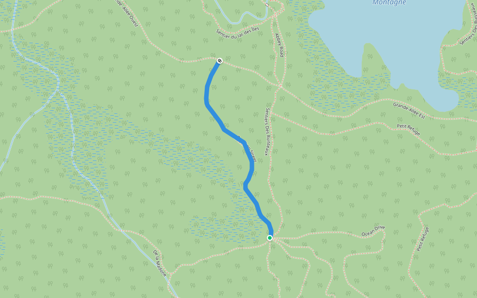Bourbon Street walking route map in Ferme-Neuve