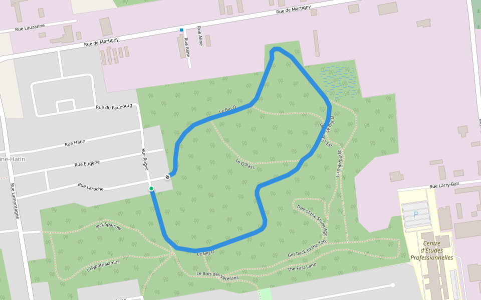 Le Big O walking route map in Saint-Jérôme