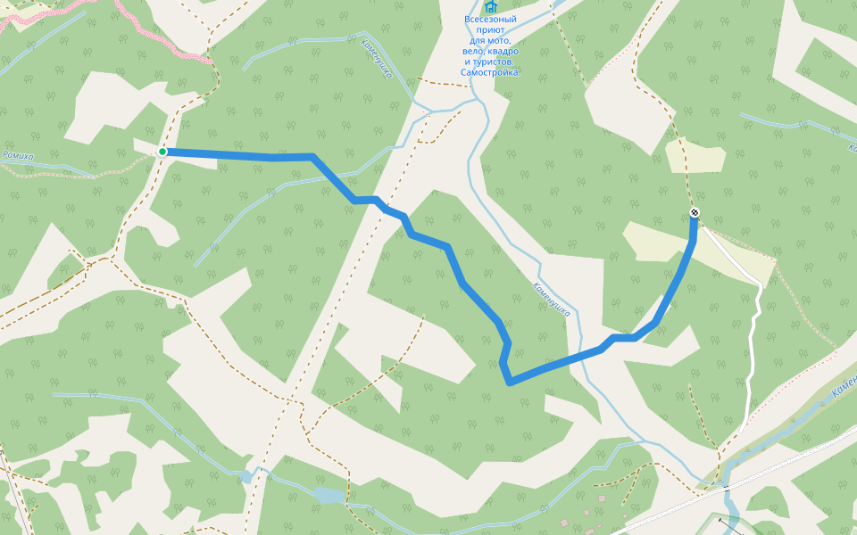 No summer way! walking route map in Lozhok