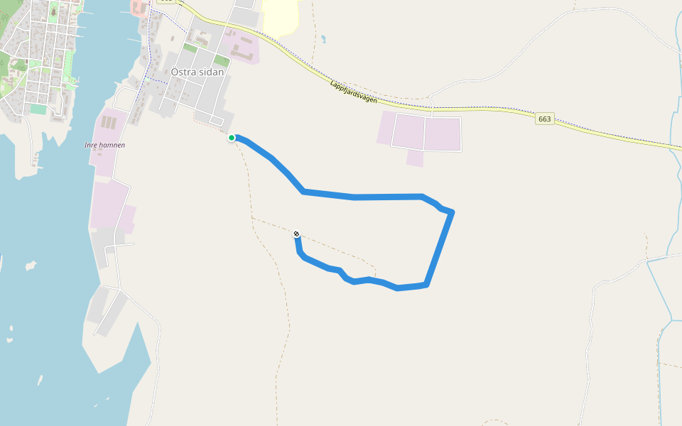 Karhunevanlenkki walking route map in Överjeppo