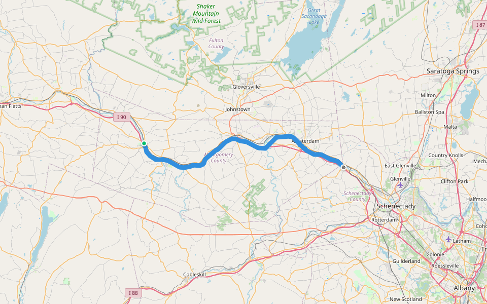 Erie Canalway Trail walking route map in Fort Plain