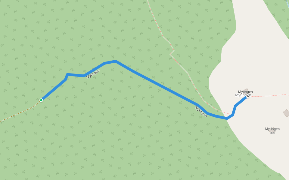 Mytingen walking route map in Vikøyri