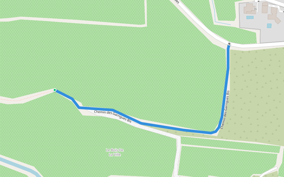 Chemin des Garrigues Bis walking route map in Châteauneuf-du-Pape