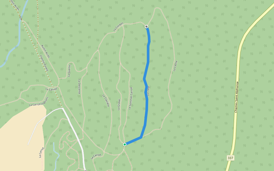 La Crete walking route map in Rawdon