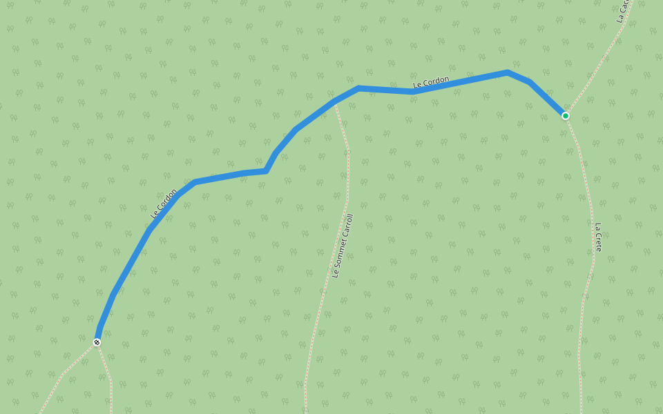 Le Cordon walking route map in Rawdon