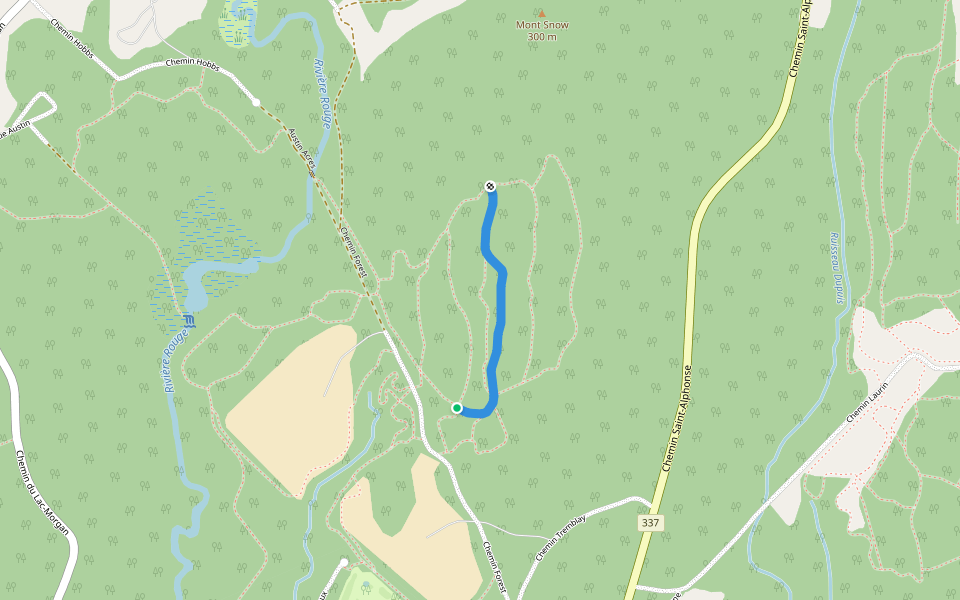 Le Sommet Carroll walking route map in Rawdon
