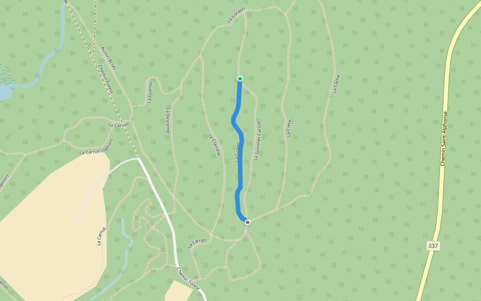 La Gravel walking route map in Rawdon