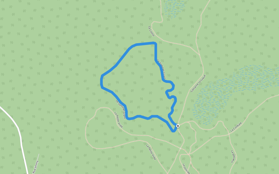 Le Sommet Grant walking route map in Rawdon