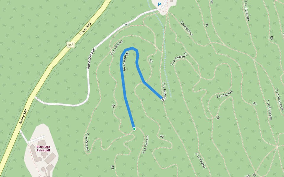 6A Le Ravage walking route map in Saint-Alphonse-Rodriguez