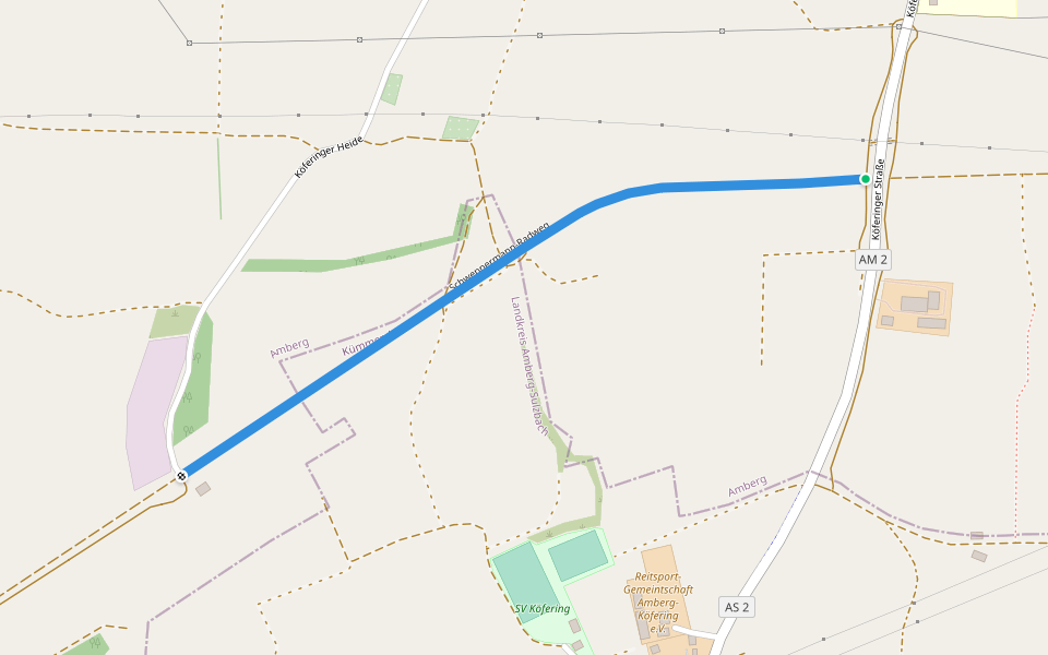 Schweppermann-Radweg walking route map in Amberg