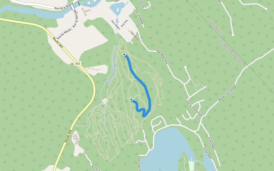 R5 walking route map in Saint-Alphonse-Rodriguez