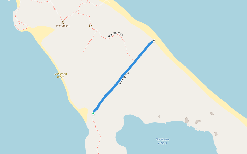 Marie's Path walking route map in George Town