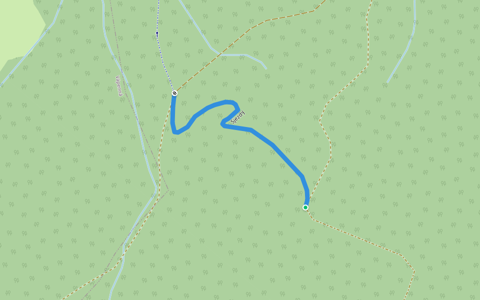 Sjezdy walking route map in Stará Červená Voda