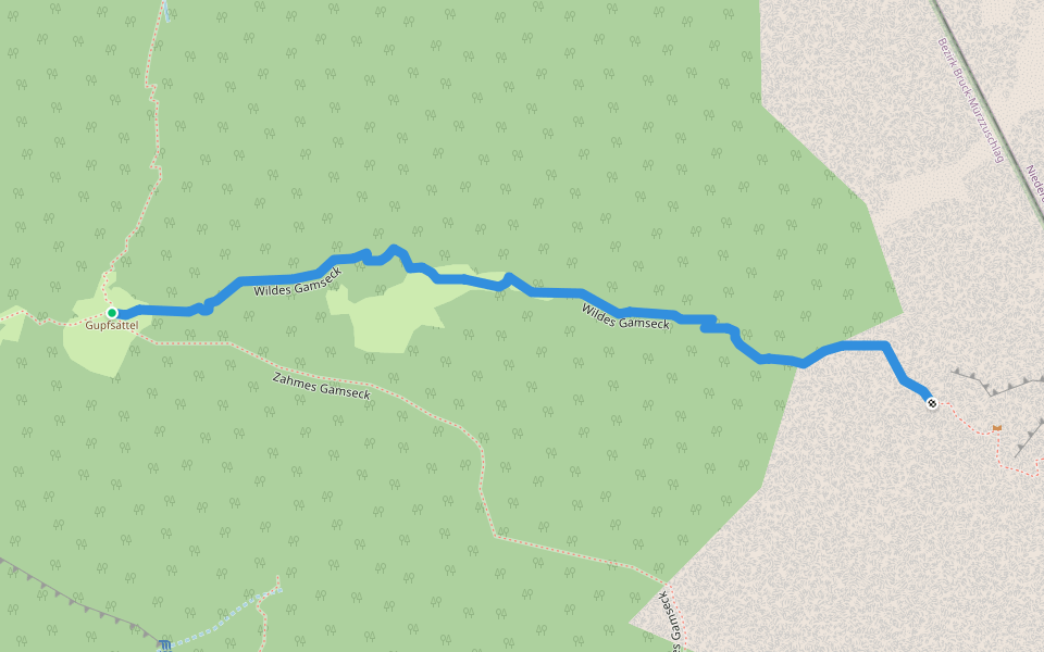 Wildes Gamseck walking route map in In der Naß