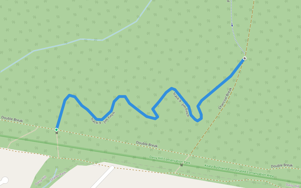 Track 9 - Jim Finch walking route map in Daisy Hill