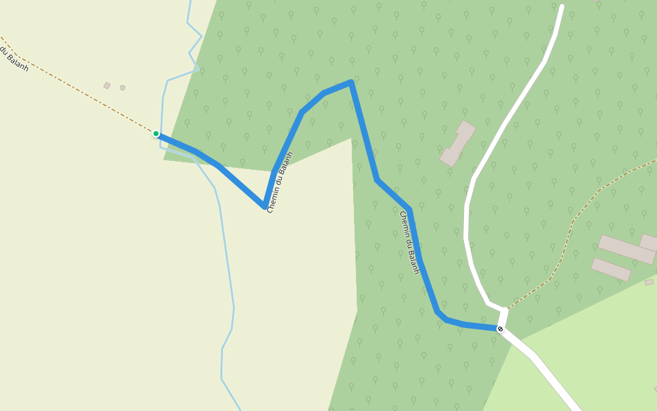 Chemin du Balanh walking route map in Navailles-Angos