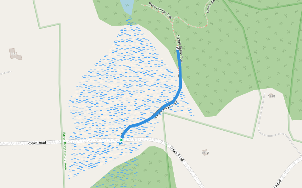 Raven's Ridge Trail walking route map in Monkton