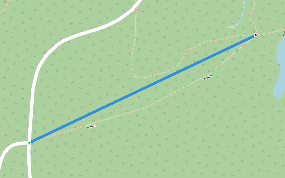 Trail 9 walking route map in Crawfordsville