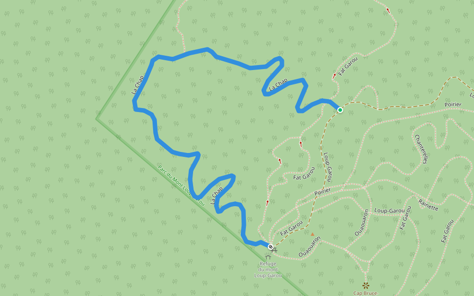 La Chap walking route map in Sainte-Adèle