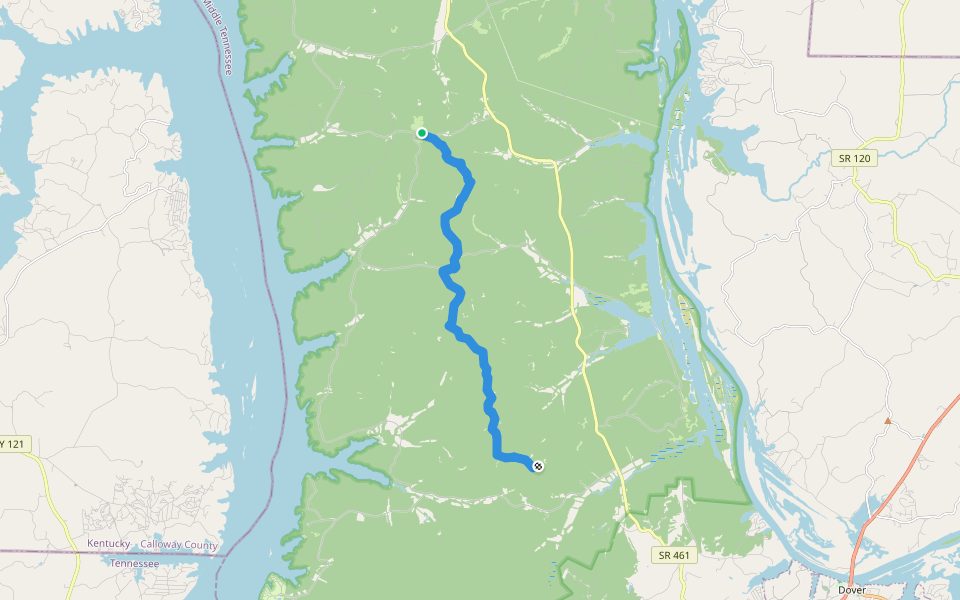 North-South Trail walking route map in Dover