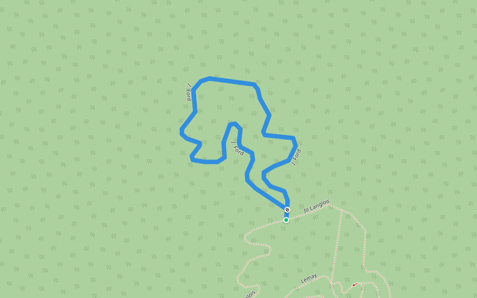 J. Ford walking route map in Portneuf-Station