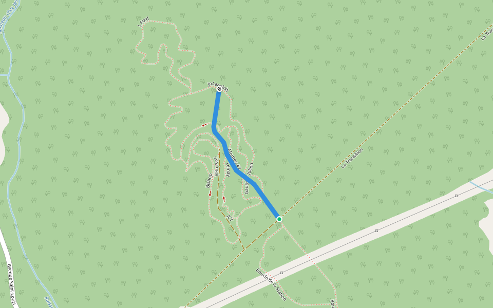 Montee #2 walking route map in Portneuf