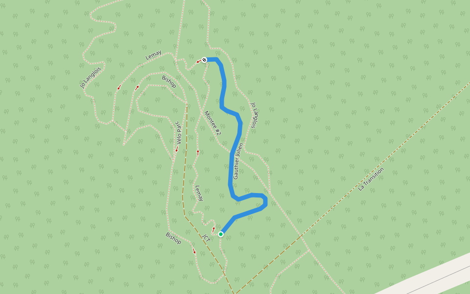 Gauthier Julien walking route map in Portneuf