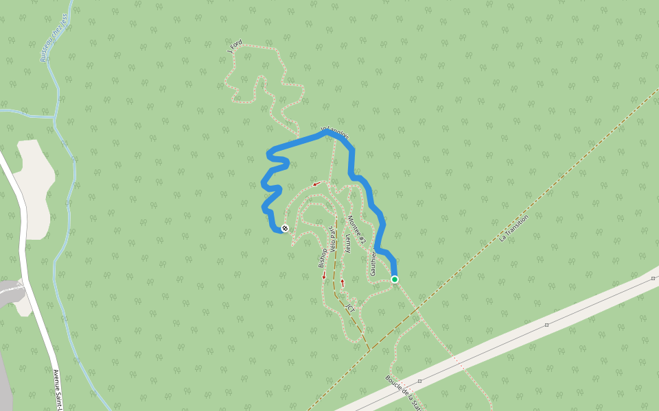 Jo Langlois walking route map in Portneuf